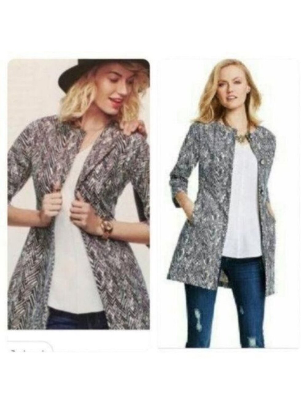 CAbi #3034 Zig Zag Ponte Knit Jacket XS